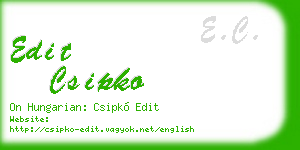 edit csipko business card